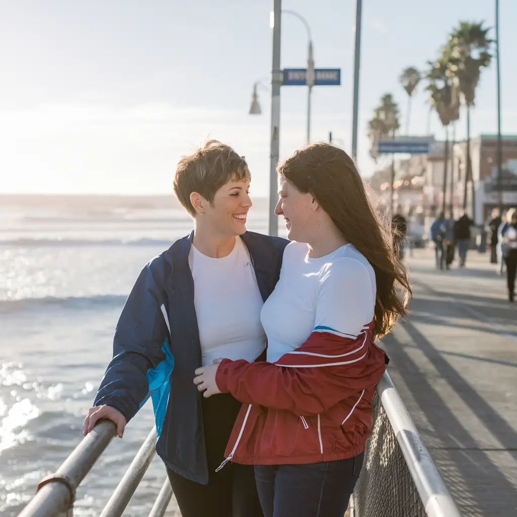 Lesbian singles in Santa Monica, California, meet and chat in free rooms for a fun and safe experience.